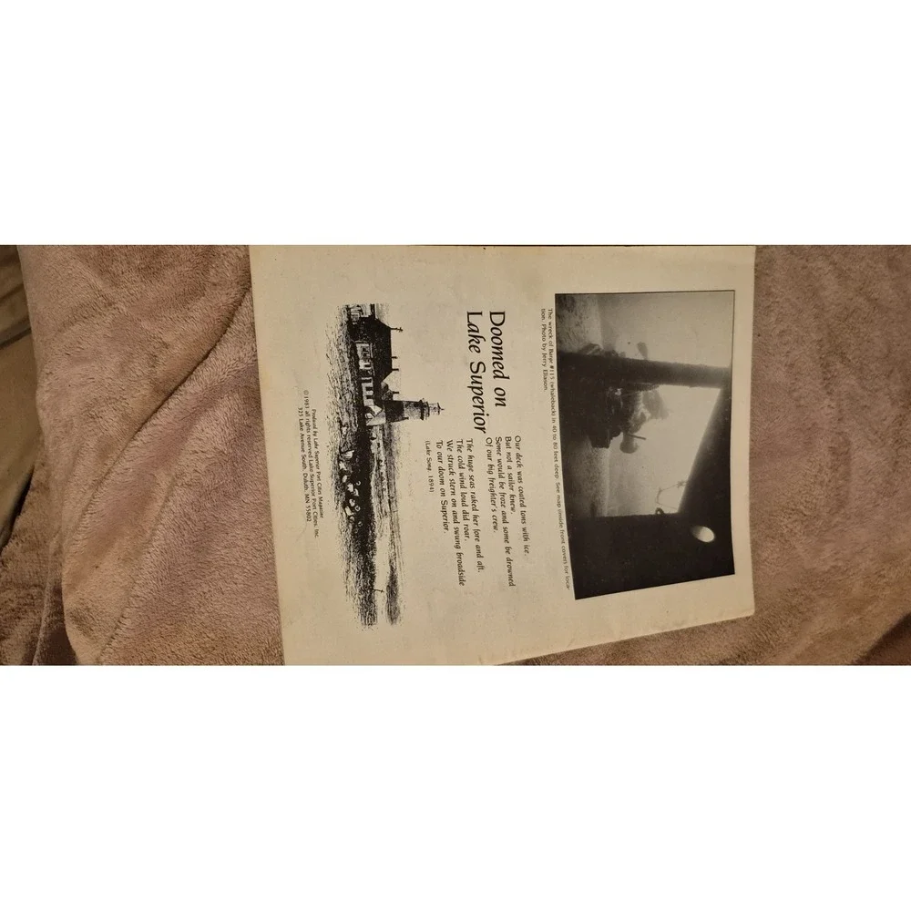 Shipwrecks of Lake Superior 1983 Booklet w/ Fold-Out Map